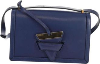 Loewe Pre-owned Cross Body Bags, female, Blue, Size: ONE SIZE Pre-owned Leather Shoulder Bag