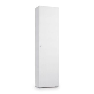 Dmora Armario multiusos 1 puerta blanco efecto madera 50x30h182 cm