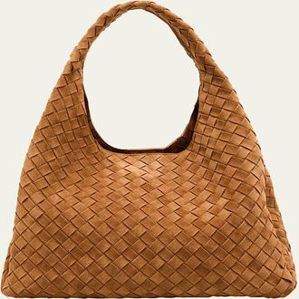 Bottega Veneta Campana Large Suede Shoulder Bag