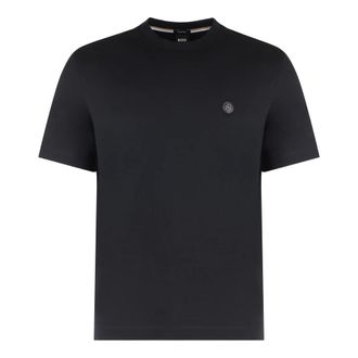 HUGO BOSS T-Shirts, male, Black, L, Logo cotton t-shirt