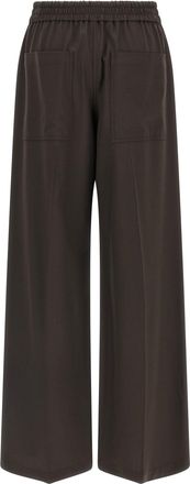 Brunello Cucinelli Womens Brown Virgin Wool Casual Pants