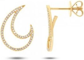 Allurez 0.27ct 14k Yellow Gold Diamond Earrings