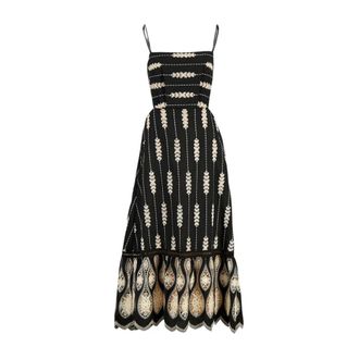 Johanna Ortiz Kleedjes, Dames, Veelkleurig, S, Polyester, Nostalgica Midi Jurk