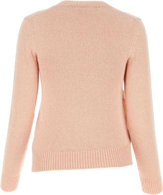 Jil Sander Womens Sweater Pink Cotton Ramie Cellulose