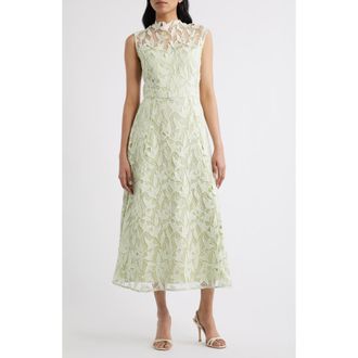 Elliatt Eris Lace Midi Dress in Green at Nordstrom, Size Xx-Small
