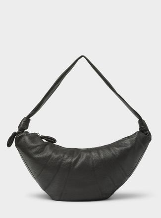 Christophe Lemaire Womens Croissant large grained leather bag