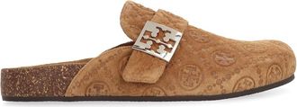 Tory Burch Mellow Suede Mules - Dames - Slip ons - Bruin - 36 EU - Su&egrave;de - Schoenen