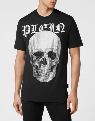 Philipp Plein T-Shirt Round Neck Ss With Crystals Skull Men in Black at Nordstrom, Size Xxx-Large