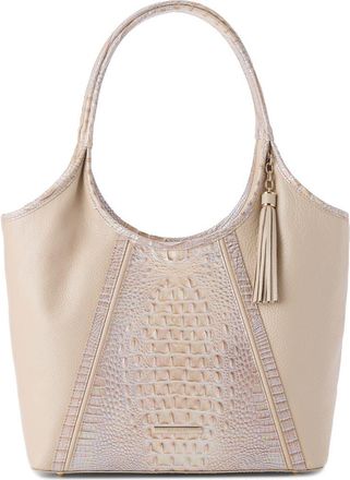 Brahmin Melora Embossed Leather Tote in Pearl Admire at Nordstrom