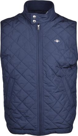 GANT Diamond-Pattern Quilted Windcheater Vest In Recycled Polyester