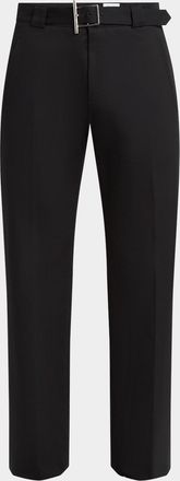 Alexander McQueen Mens T-Bar Belted Trousers