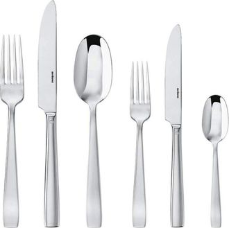 None Sambonet Flat 62512-83 Set di Posate da Tavola Monoblocco in Acciaio Inox 18/10, per 6 persone, 36 pezzi: 6 forchette, 6 coltelli, 6 cucchiai, 6