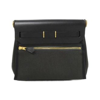 Herm&egrave;s Pre-owned Herbag Zip PM Canvas Vache Hunter Schoudertas - Dames - Pre-owned - Zwart - Maat: ONE Size Leer