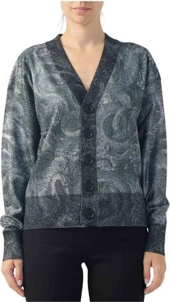 Just Cavalli Cardigan Stampa Lurex - Dames - Vesten - Veelkleurig - S - Katoen - Truien & Vesten