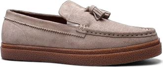 Carlos By Carlos Santana Baez Tassel Sneaker in Earth Grey Suede at Nordstrom, Size 10.5