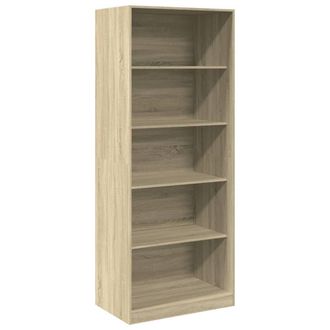 Berkfield Home Wardrobe Sonoma Oak 80x50x200 cm Engineered Wood in Light Tan | Size: 80 x 50 x 200 cm