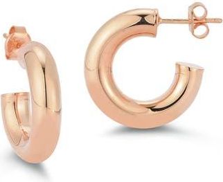 Glaze Jewelry Tube Huggie Hoop Earrings in Rose Gold at Nordstrom Rack