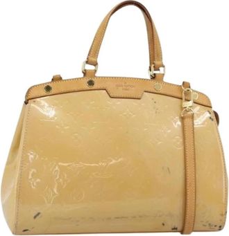 Louis Vuitton Pre-owned Vernis Patent-Leather Hand Bag - Dames - Vintage Handtas - Beige - ONE Size - Leer - Vintage