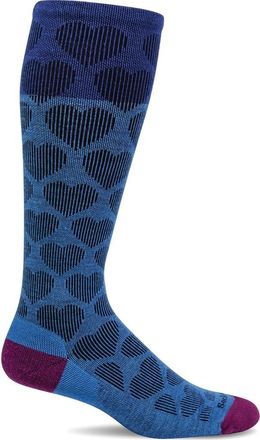 Sockwell Heart Throb Compression Socks in Ocean at Nordstrom, Size Medium/large