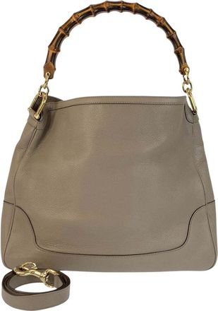 Gucci Beige Calfskin Bamboo Diana Shoulder Bag (Authentic Pre-Loved)