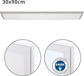 AkunaDecor Akunadecor - Panel Superficie Voltaire 30x90 72w Led 5760lm 6400k 120&deg; C.90xl.30xa.2,3cm Niquel