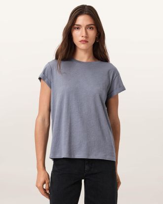 AllSaints Cotton Anna Crew Neck Short Sleeve T-Shirt, Size: XS
