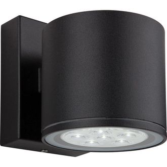 Netlighting Vegas LED 6 Light Single Wall Light Black IP44