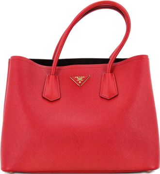 Prada Cuir Double Saffiano Leather Large tote bag - Rosso