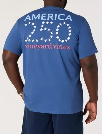 Vineyard Vines Big & Tall Americana 250 Pocket T-Shirt in Moonshine at Nordstrom, Size Xxx-Large