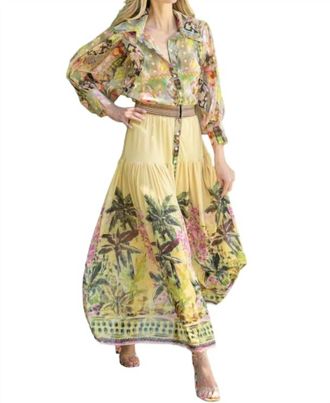 Petit Pois by Viviana G Palms Maxi Dress In Multi