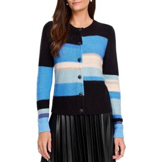Nic+Zoe Mid-Day Mix Cardigan In Aqua
