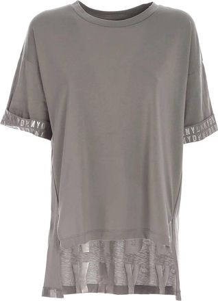 DKNY T-Shirts - Dames - T-shirts - Grijs - L - Katoen - Tops