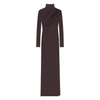 Courr&egrave;ges Kleedjes, Dames, Bruin, S, Twist Jersey Gown