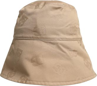 Dolce & Gabbana Beige Logo Monogram Cotton Bucket Mens Cap