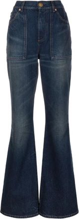 Balmain Vintage Flared Denim Jeans - Dames - Flared Jeans - Blauw - M - Denim - Jeans