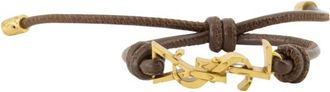 Saint Laurent Cassandre Bracelet - female - Saint Laurent - Bracelets - Brown - L - Accessories