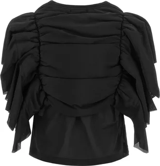 Comme Des Gar&ccedil;ons Ruffled Architectural Blouse - Black