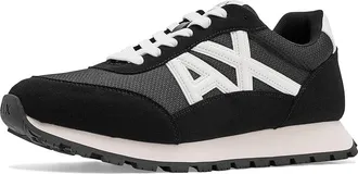 A|X Armani Exchange Drop Sneaker Mens Shoes Black/Off-White : 11M (US Mens 12.5) M, Synthetic