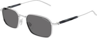 Montblanc MB0441S 003 Mens Sunglasses Silver Size 52