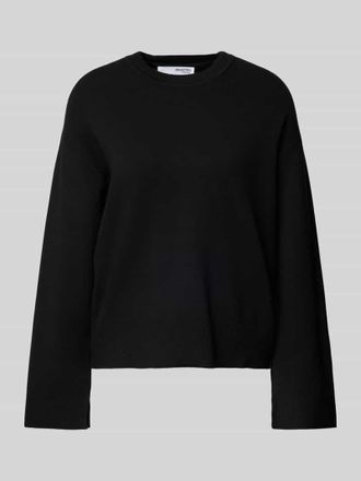 Selected Strickpullover mit gerippten Abschlüssen Modell KAMMA in Black, Größe M