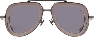 Valentino V - LSTORY Grey Flash Mirror Pilot Unisex Sunglasses VLS-129 B 50