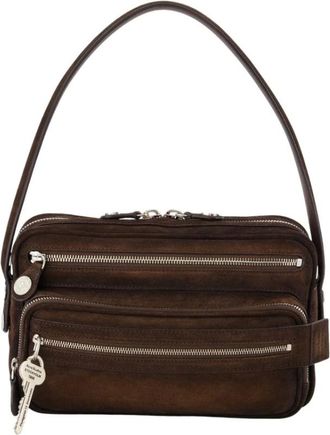 Acne Studios Camero Party Suede Wax - unisex - Tassen - Bruin - Maat: ONE Size Su&egrave;de