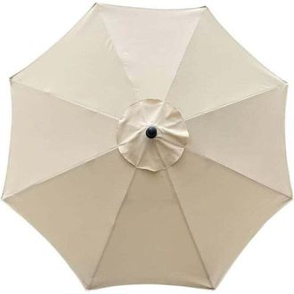 OEM Toldo De Repuesto Para Sombrilla De 8 Varillas, 3 M De Di&aacute;metro, Tejido Impermeable Y Resistente A Los Rayos Uv, Color Beige -crezuo