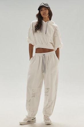 Anthropologie Daily Practice Rhythmic Lace Mesh Sweatpants