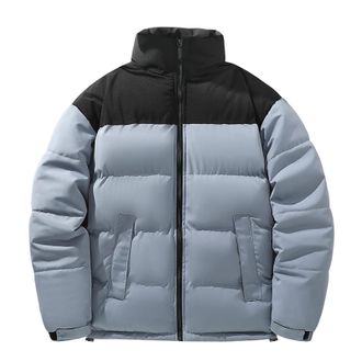 Generic Mens Puffer Jacket Without Hood: Mens Padded Jackets Without Hood Quilted Jacket For Men Packable Puffer Jacket No Hood Coat Winter Windproof Resistan