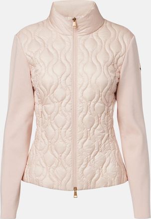 Moncler Down-paneled cotton cardigan