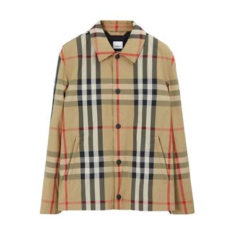 Burberry Light Jackets, male, Beige, M, Sussex Check Jacket