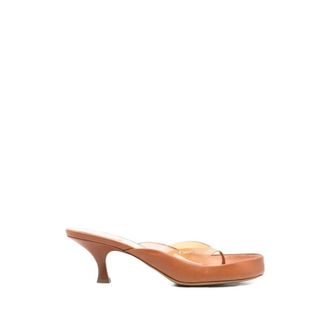 Chlo&eacute; Heeled Mules, female, Brown, Size: 8 US Heeled Mules