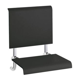 Emco Emco - Asiento Plegable System 2 Con Asiento De Pl&aacute;stico Cromado Negro