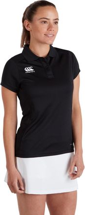 Canterbury Of New Zealand Dames Club Quick Dry Logo Polo Shirt (Zwart)